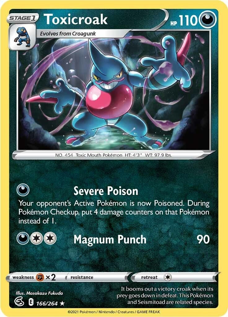 Image for Toxicroak (SWSH08: Fusion Strike) (166/264) - Pokemon