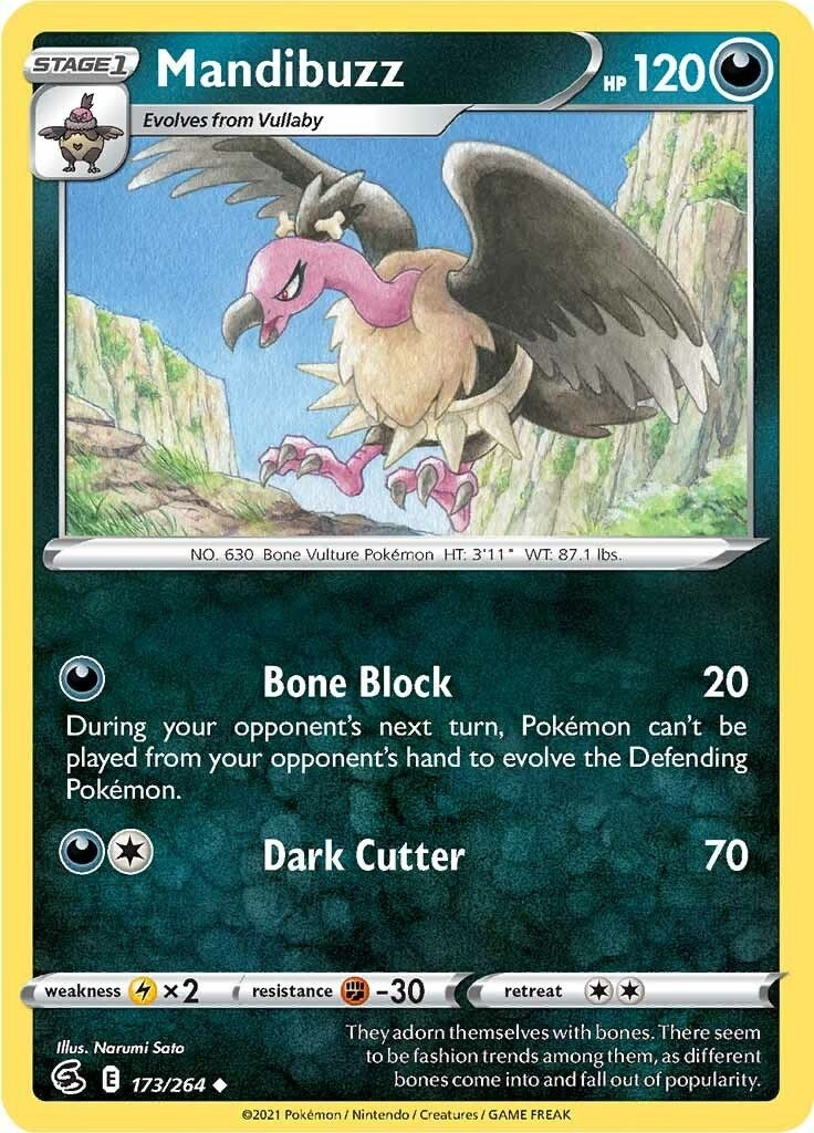 Image for Mandibuzz (SWSH08: Fusion Strike) (173/264) - Pokemon