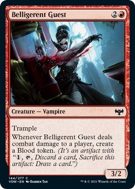Image for Belligerent Guest (Innistrad: Crimson Vow) (144) - Magic: The Gathering