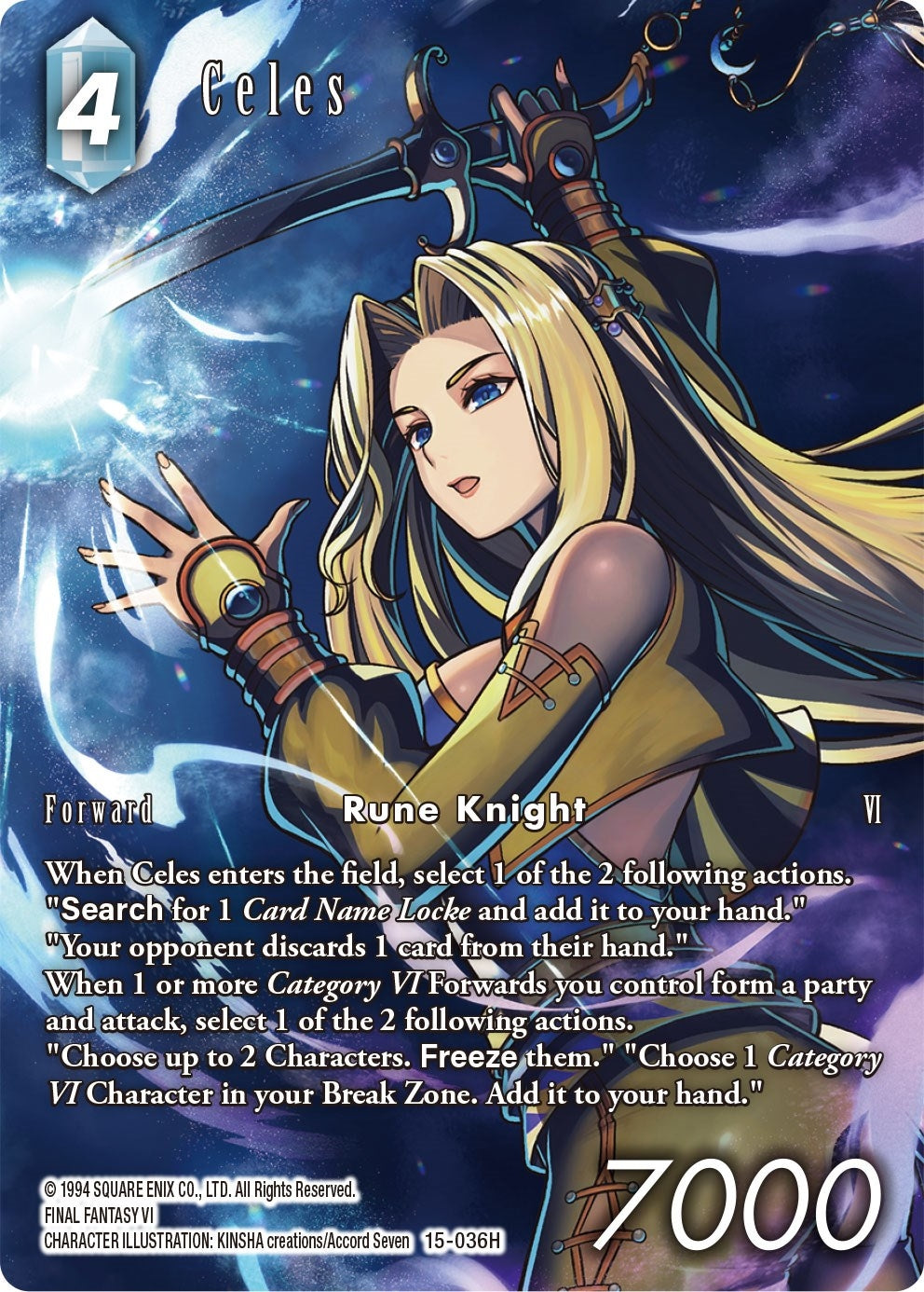 Image for Celes (Full Art) (Crystal Dominion) (15-036H) - Final Fantasy TCG
