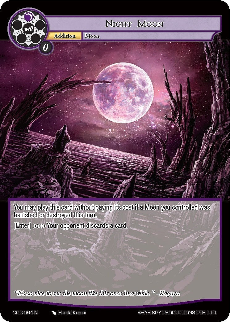 Image for Night Moon (Game of Gods) (GOG-064) - Force of Will