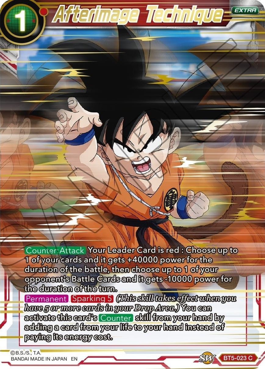 Image for Afterimage Technique (Gold Stamped) (Mythic Booster) (BT5-023) - Dragon Ball Super: Masters