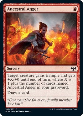 Image for Ancestral Anger (Innistrad: Crimson Vow) (142) - Magic: The Gathering