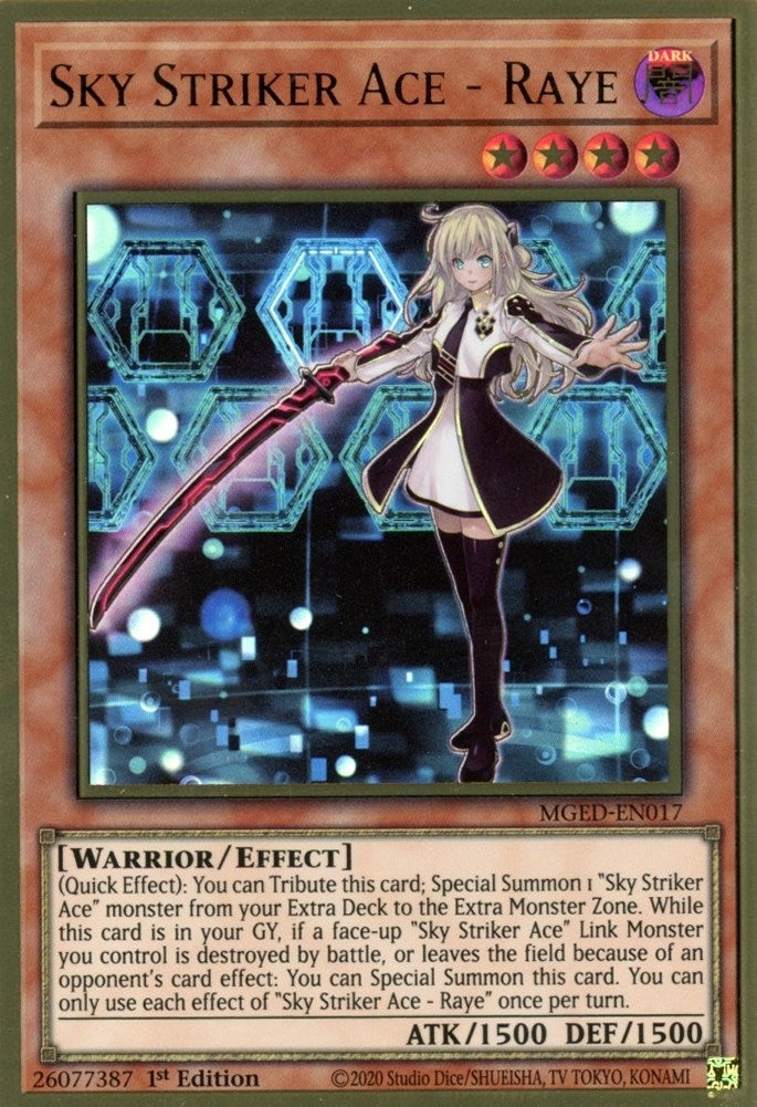 Image for Sky Striker Ace - Raye (Maximum Gold: El Dorado) (MGED-EN017) - YuGiOh
