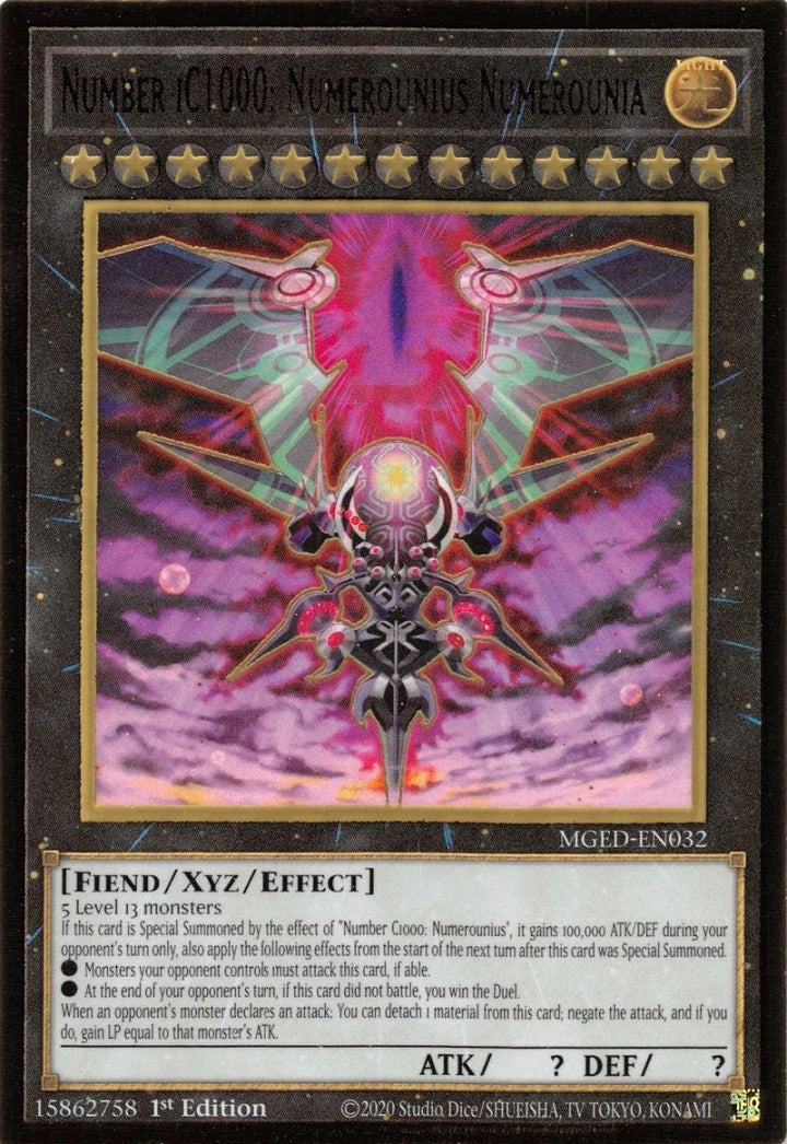 Image for Number iC1000: Numerounius Numerounia (Maximum Gold: El Dorado) (MGED-EN032) - YuGiOh