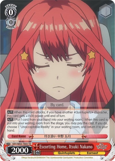 Image for Escorting Home, Itsuki Nakano (The Quintessential Quintuplets) (5HY/W83-TE83 TD) - Weiss Schwarz