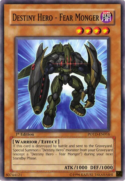 Image for Destiny Hero - Fear Monger (Power of the Duelist) (POTD-EN016) - YuGiOh