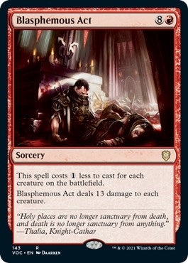 Image for Blasphemous Act (Commander: Innistrad: Crimson Vow) (143) - Magic: The Gathering