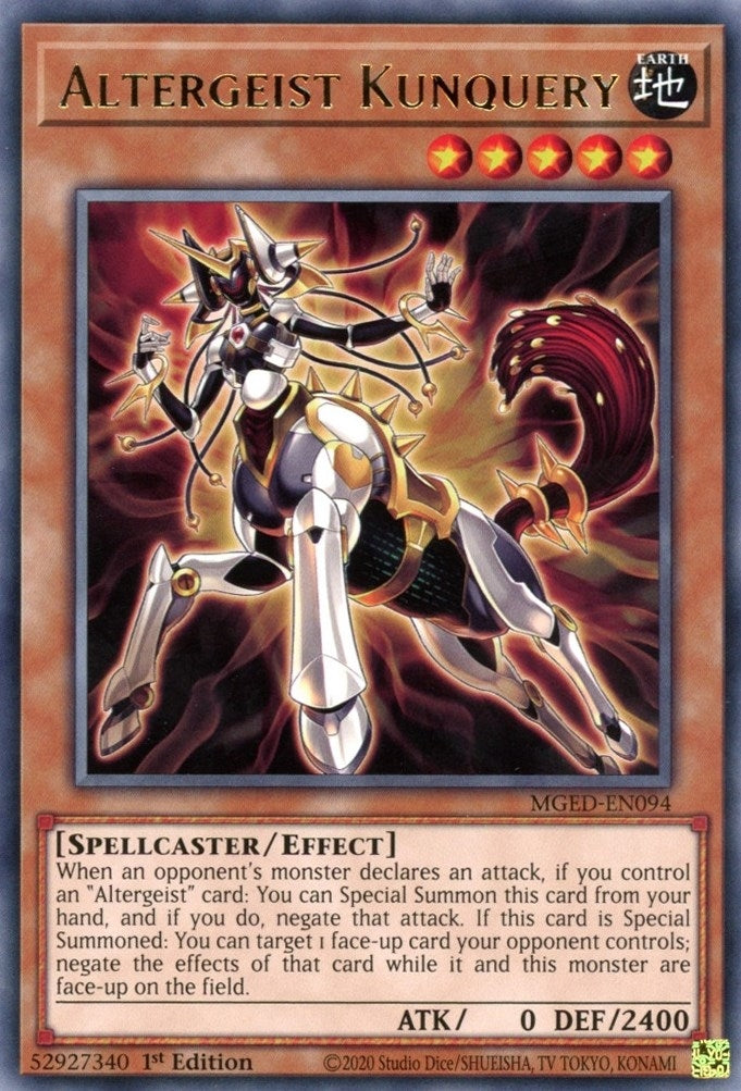 Image for Altergeist Kunquery (Maximum Gold: El Dorado) (MGED-EN094) - YuGiOh
