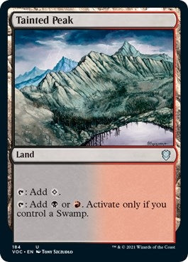 Image for Tainted Peak (Commander: Innistrad: Crimson Vow) (184) - Magic: The Gathering