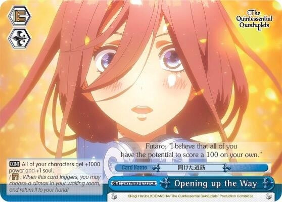 Image for Opening up the Way (The Quintessential Quintuplets) (5HY/W83-E133 CR) - Weiss Schwarz