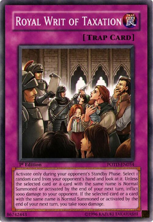 Image for Royal Writ of Taxation (Power of the Duelist) (POTD-EN054) - YuGiOh