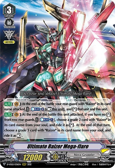 Image for Ultimate Raizer Mega-flare (D-VS02: V Clan Collection Vol.2) (D-VS02/036EN) - Cardfight Vanguard