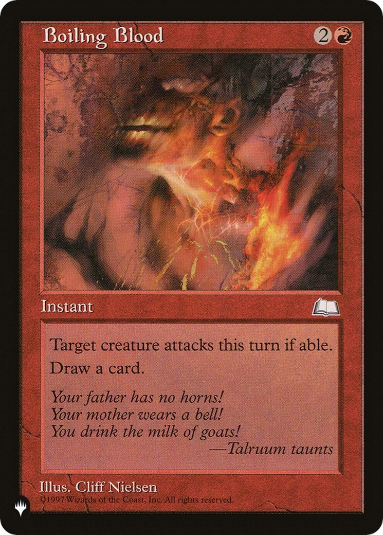 Image for Boiling Blood (The List Reprints) - Magic: The Gathering