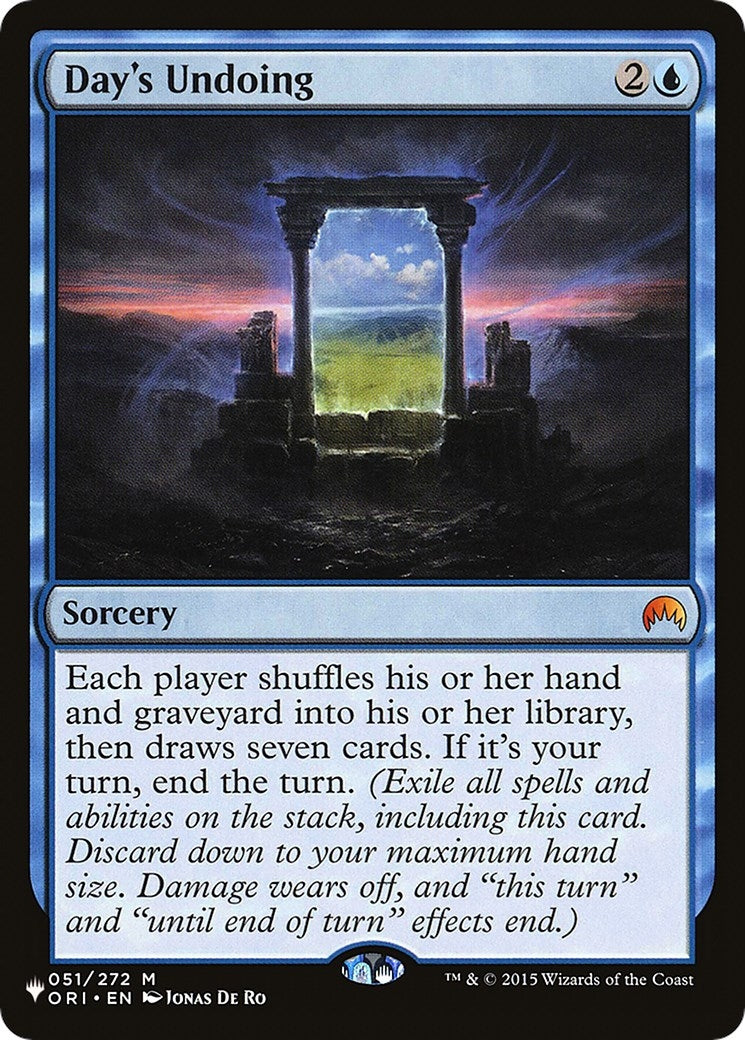 Image for Day's Undoing (The List Reprints) (051/272) - Magic: The Gathering