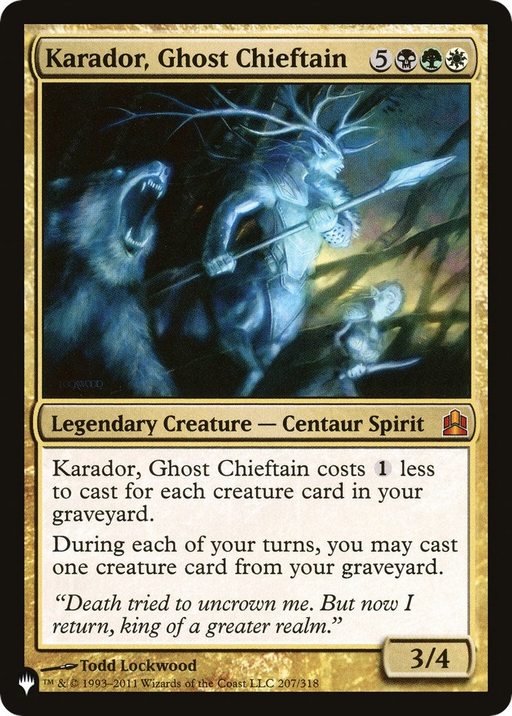 Image for Karador, Ghost Chieftain (The List Reprints) (207/318) - Magic: The Gathering
