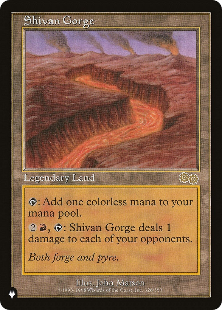 Image for Shivan Gorge (The List Reprints) (326/350) - Magic: The Gathering