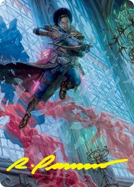 Image for Kaya, Geist Hunter Art Card (Gold-Stamped Signature) (Art Series: Innistrad: Crimson Vow) (3) - Magic: The Gathering