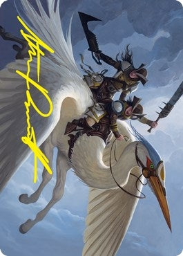 Image for Gryffwing Cavalry Art Card (Gold-Stamped Signature) (Art Series: Innistrad: Crimson Vow) (11) - Magic: The Gathering