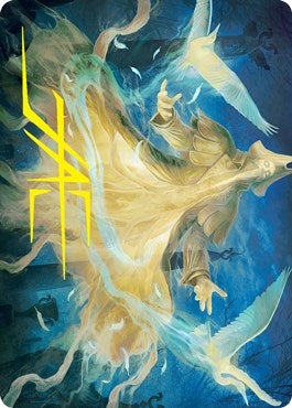 Image for Heron-Blessed Geist Art Card (Gold-Stamped Signature) (Art Series: Innistrad: Crimson Vow) (13) - Magic: The Gathering