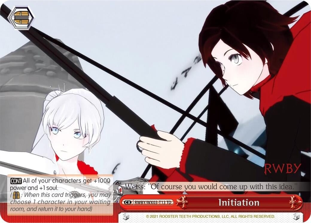 Image for Initiation (RWBY) (RWBY/WX03-T13 TD) - Weiss Schwarz