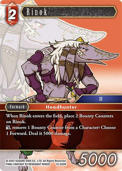 Image for Rinok (Crystal Dominion) (15-020R) - Final Fantasy TCG