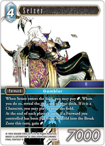 Image for Setzer (Crystal Dominion) (15-035H) - Final Fantasy TCG