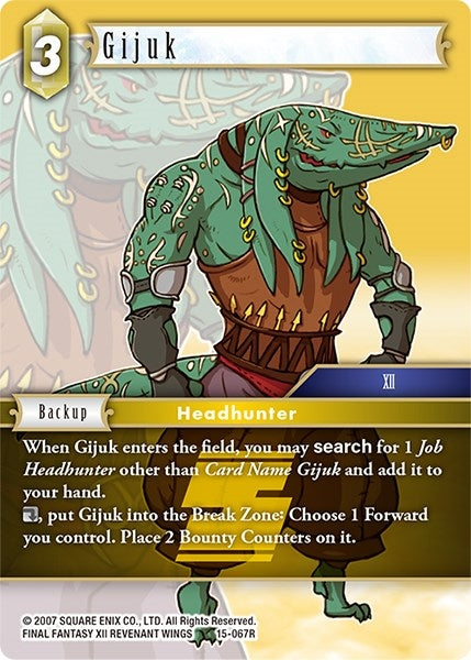Image for Gijuk (Crystal Dominion) (15-067R) - Final Fantasy TCG