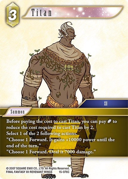 Image for Titan (Crystal Dominion) (15-076C) - Final Fantasy TCG
