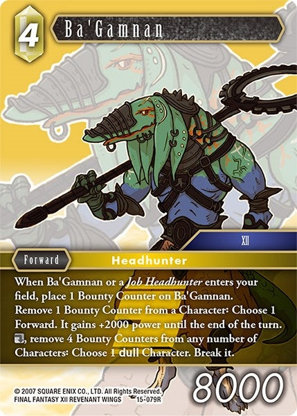 Image for Ba'Gamnan (Crystal Dominion) (15-079R) - Final Fantasy TCG
