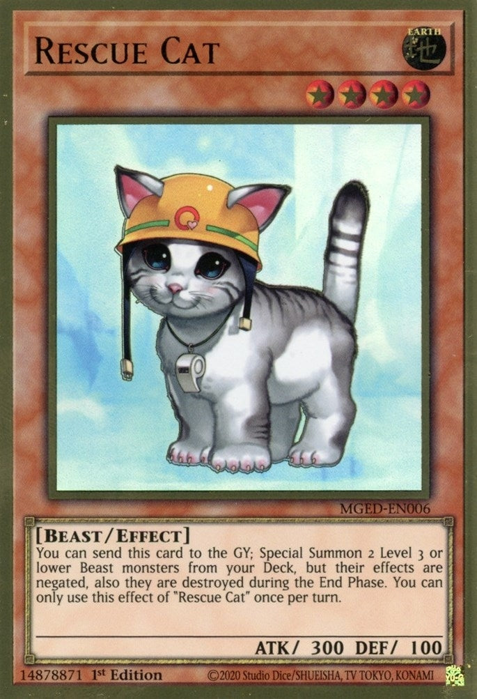 Image for Rescue Cat (Maximum Gold: El Dorado) (MGED-EN006) - YuGiOh
