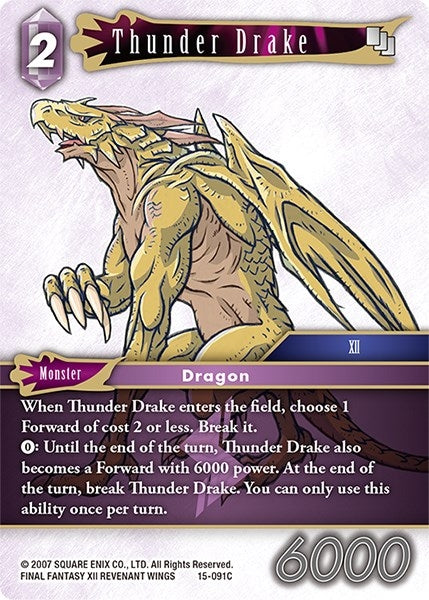 Image for Thunder Drake (Crystal Dominion) (15-091C) - Final Fantasy TCG