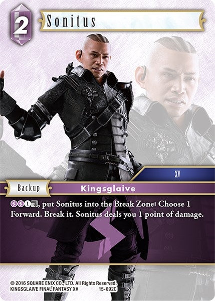 Image for Sonitus (Crystal Dominion) (15-092C) - Final Fantasy TCG