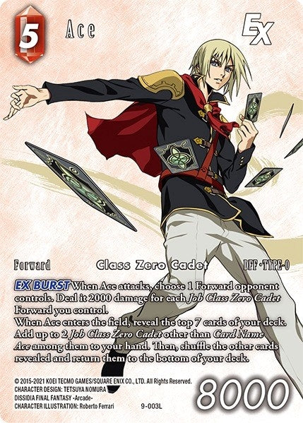 Image for Ace EX (Full Art Reprint) (Crystal Dominion) (9-003L) - Final Fantasy TCG