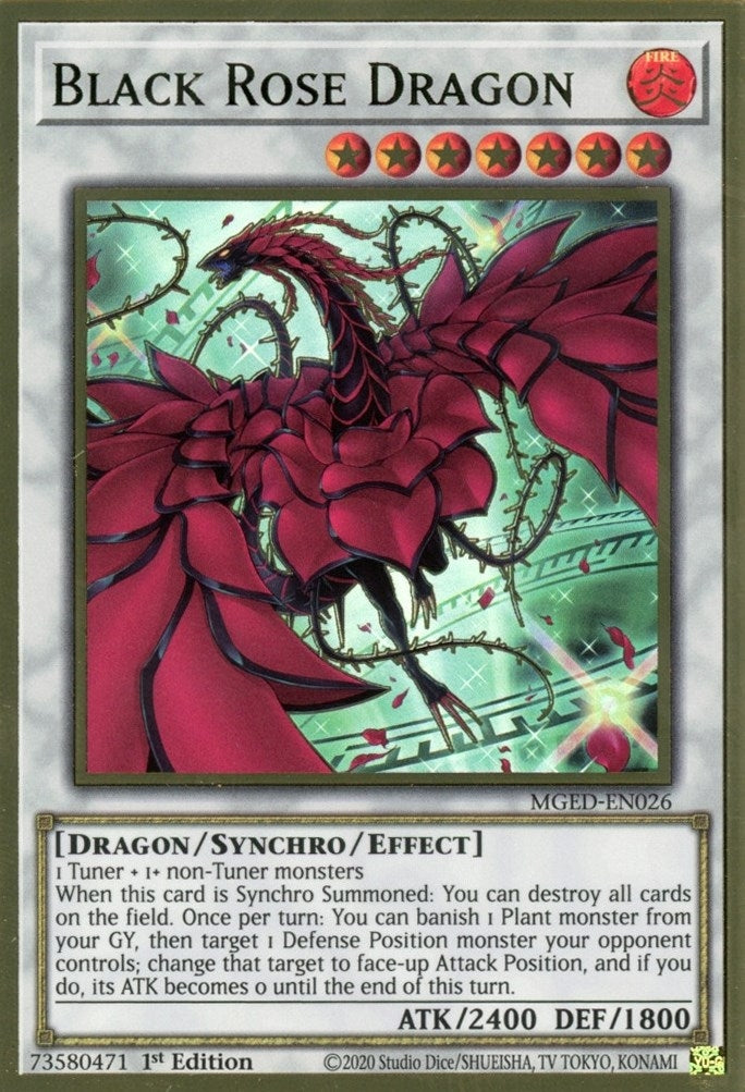 Image for Black Rose Dragon (Alternate Art) (Maximum Gold: El Dorado) (MGED-EN026) - YuGiOh