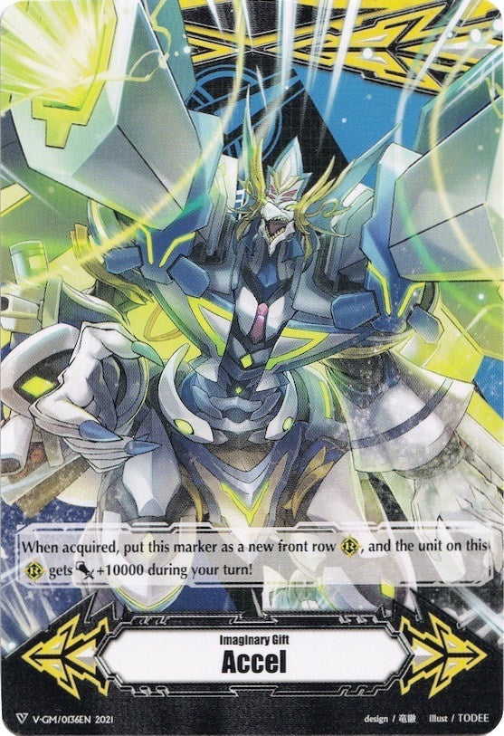 Image for Imaginary Gift [Accel] // [Imaginary Gift [Accel II] Double-sided Gift Marker - Blue Wave Dragon, Tetra-drive Dragon (Gift Markers) (V-GM/0081EN 2021) - Cardfight Vanguard