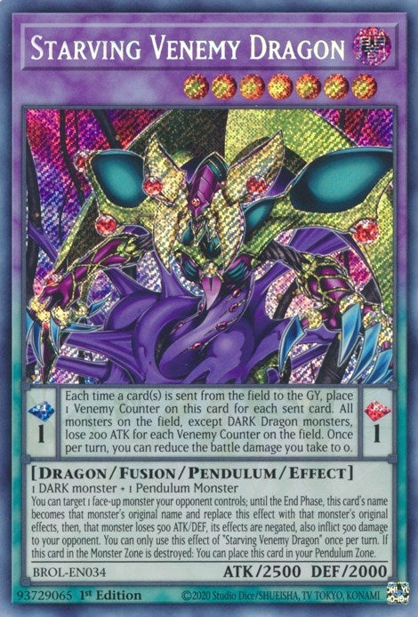 Image for Starving Venemy Dragon (Brothers of Legend) (BROL-EN034) - YuGiOh