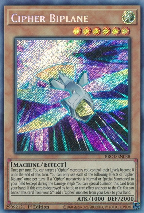 Image for Cipher Biplane (Brothers of Legend) (BROL-EN038) - YuGiOh