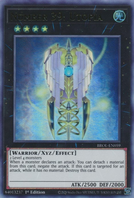 Image for Number 39: Utopia (Brothers of Legend) (BROL-EN059) - YuGiOh