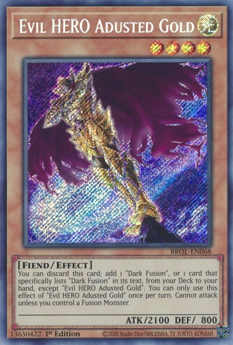 Image for Evil HERO Adusted Gold (Brothers of Legend) (BROL-EN068) - YuGiOh