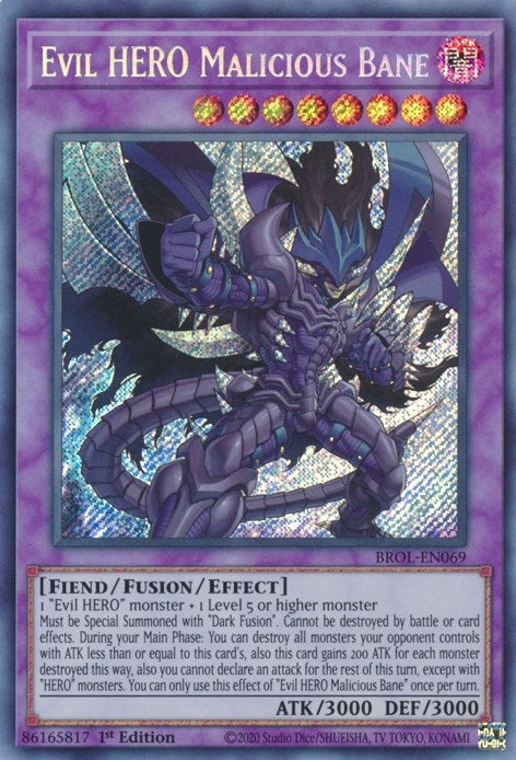 Image for Evil HERO Malicious Bane (Brothers of Legend) (BROL-EN069) - YuGiOh