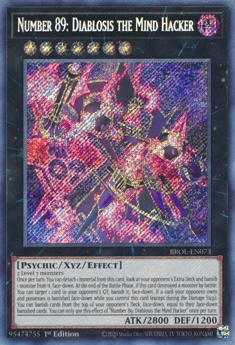 Image for Number 89: Diablosis the Mind Hacker (Brothers of Legend) (BROL-EN073) - YuGiOh