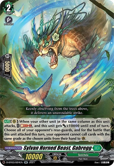 Image for Sylvan Horned Beast, Gabregg (D-BT03: Advance of Intertwined Stars) (D-BT03/024EN) - Cardfight Vanguard