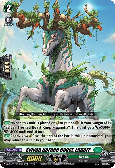 Image for Sylvan Horned Beast, Enbarr (D-BT03: Advance of Intertwined Stars) (D-BT03/025EN) - Cardfight Vanguard