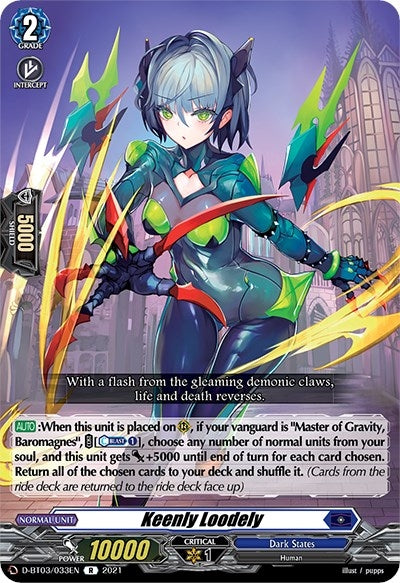 Image for Keenly Loodely (D-BT03: Advance of Intertwined Stars) (D-BT03/033EN) - Cardfight Vanguard