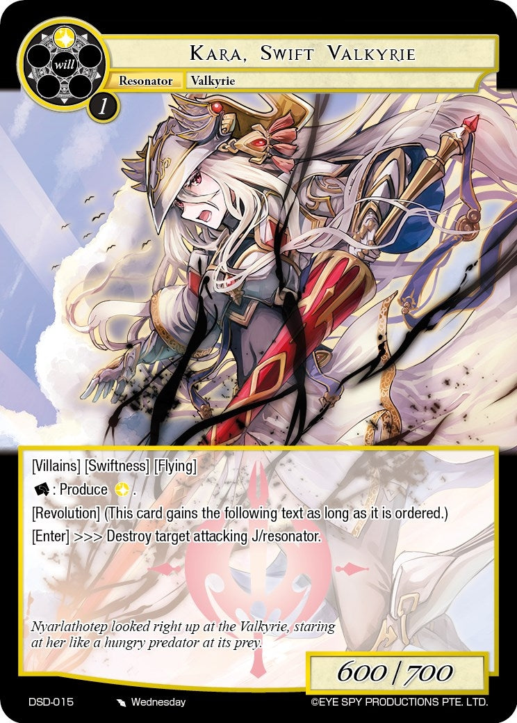Image for Kara, Swift Valkyrie (Starter Deck: Villains) (DSD-015) - Force of Will