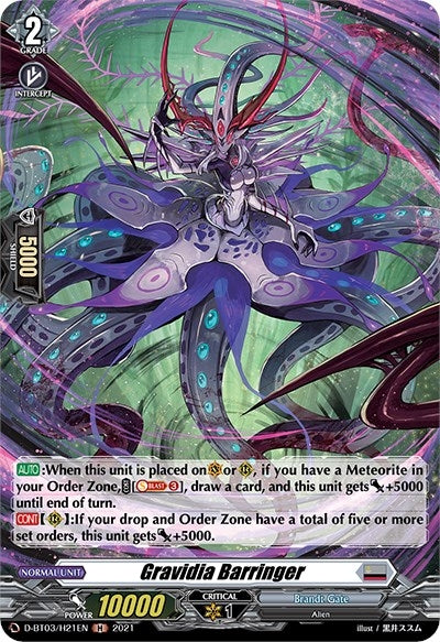 Image for Gravidia Barringer (Holo) (D-BT03: Advance of Intertwined Stars) (D-BT03/H21EN) - Cardfight Vanguard