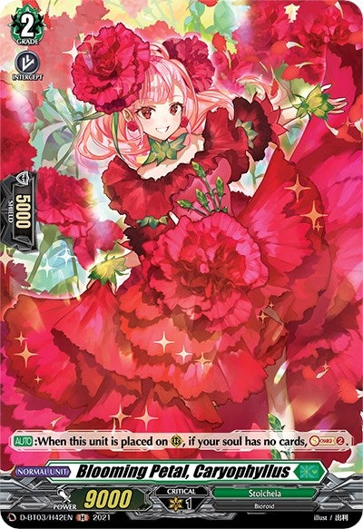 Image for Blooming Petal, Caryophyllus (Holo) (D-BT03: Advance of Intertwined Stars) (D-BT03/H42EN) - Cardfight Vanguard