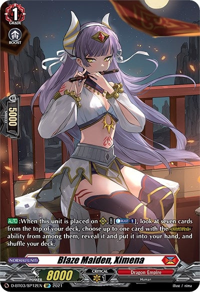 Image for Blaze Maiden, Ximena (SP) (D-BT03: Advance of Intertwined Stars) (D-BT03/SP12EN) - Cardfight Vanguard