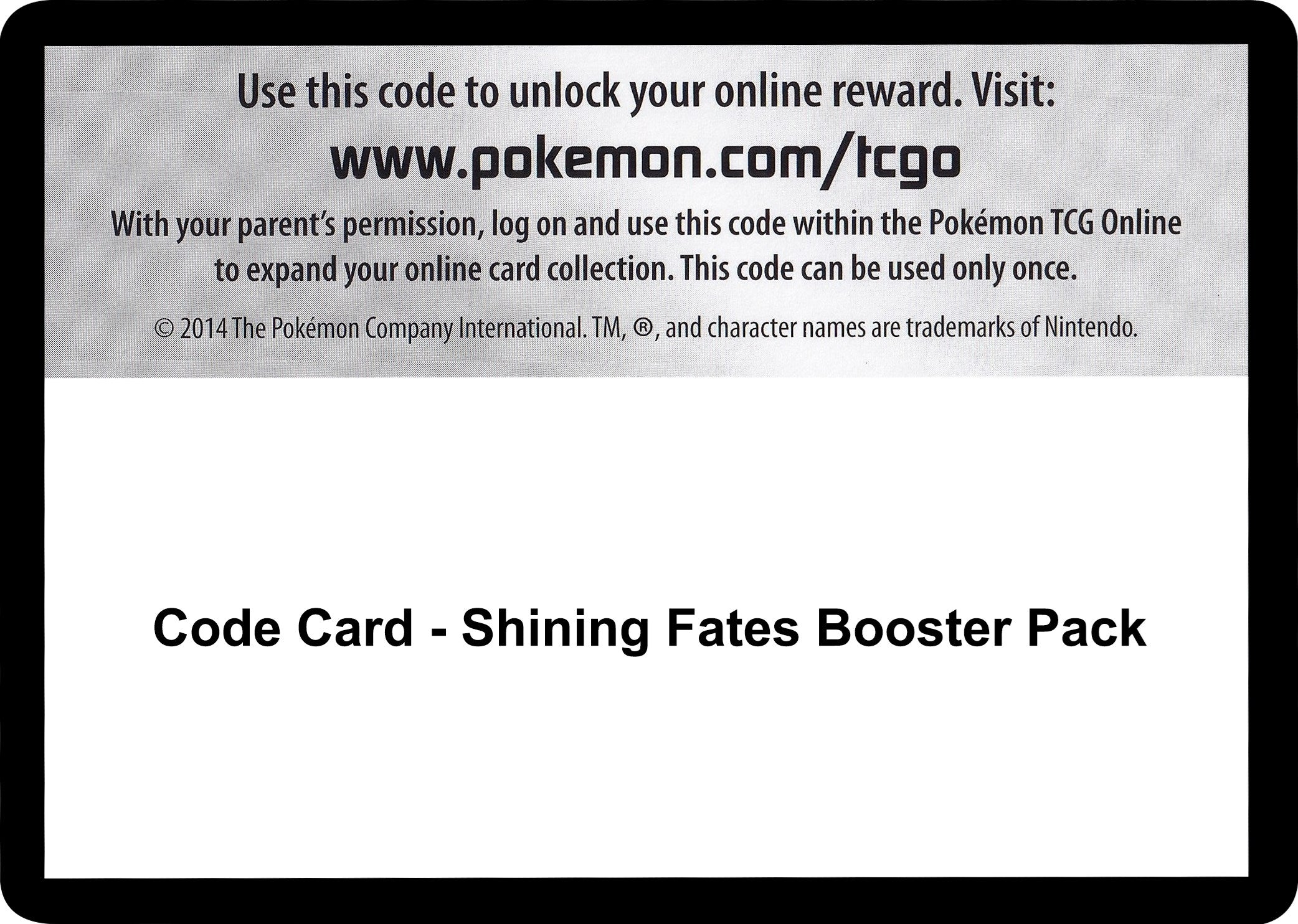 Image for Code Card - Shining Fates Booster Pack - Pokemon